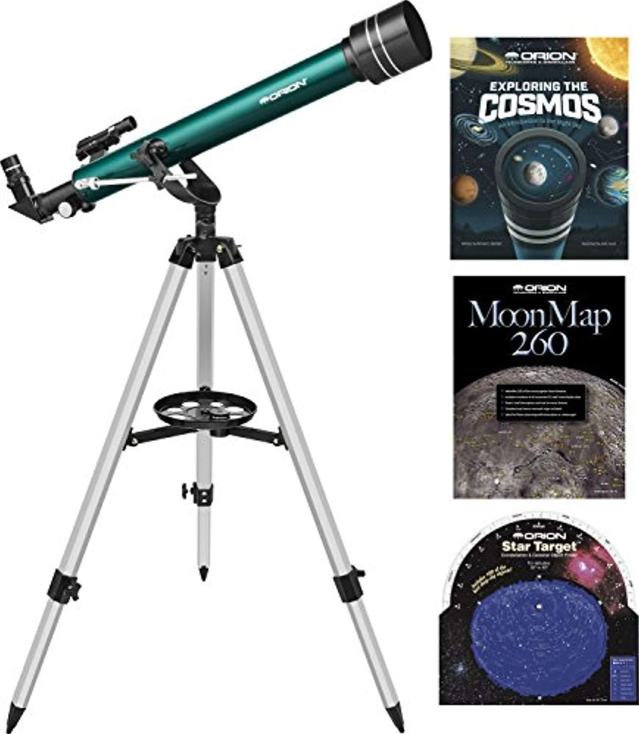 orion observer ii 60mm az refractor telescope starter kit