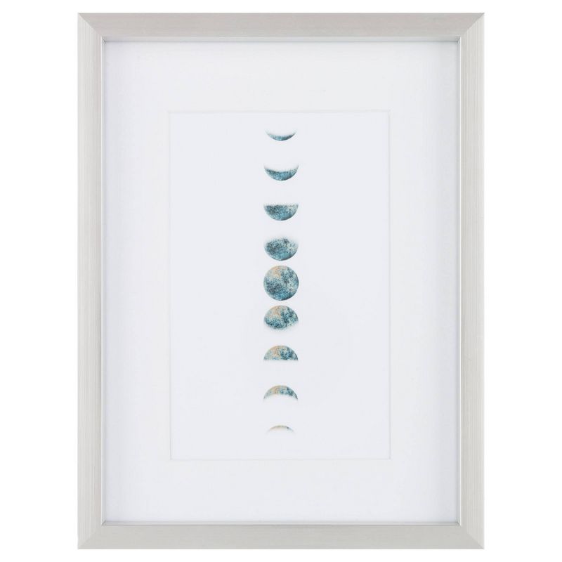 8pc Gallery Wall Frame Set with Decorative Art Prints and Hanging Template Silver - Gallery Solutions