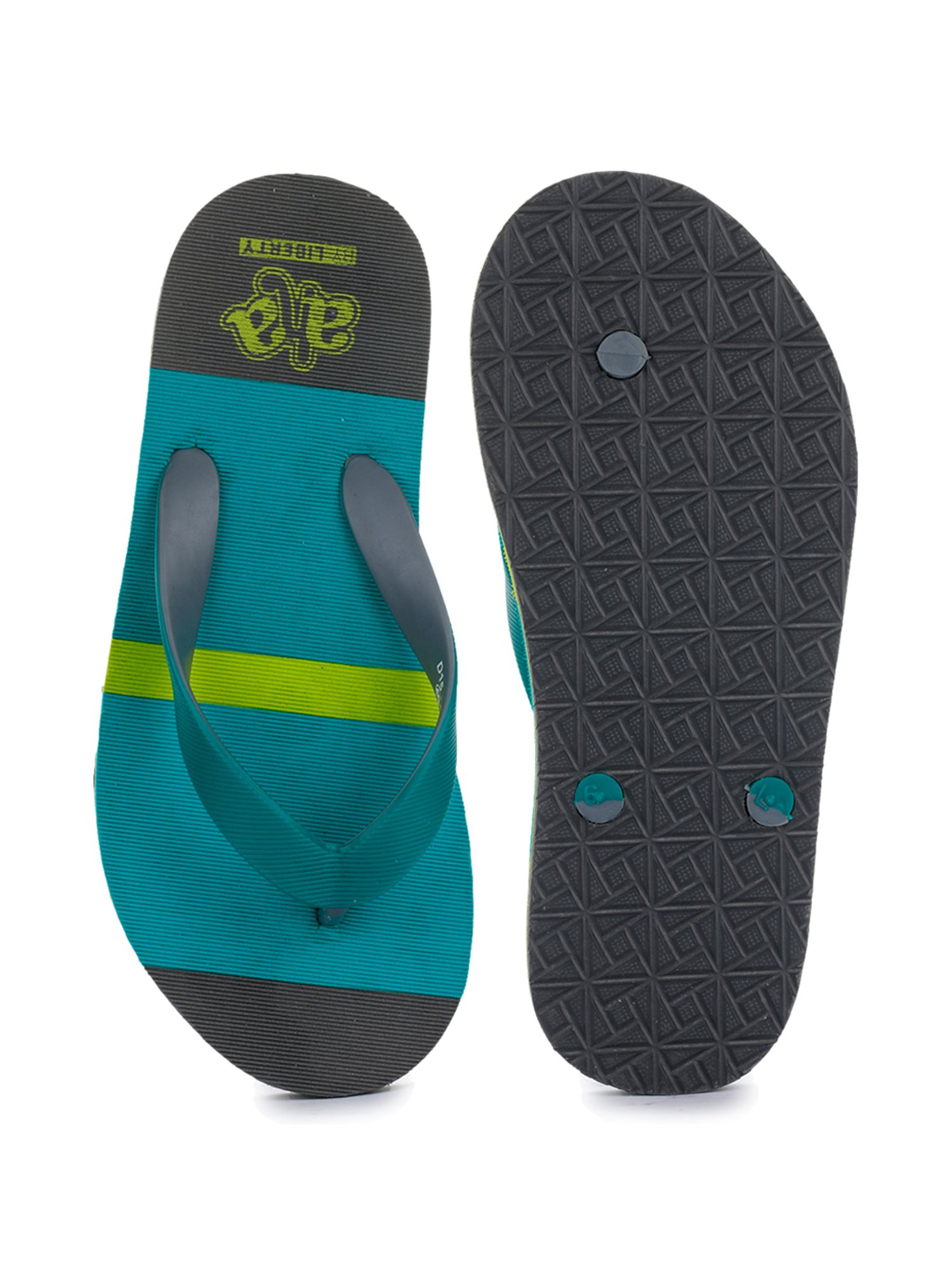 Aha by Liberty Men's Teal Green & Grey Flip Flops