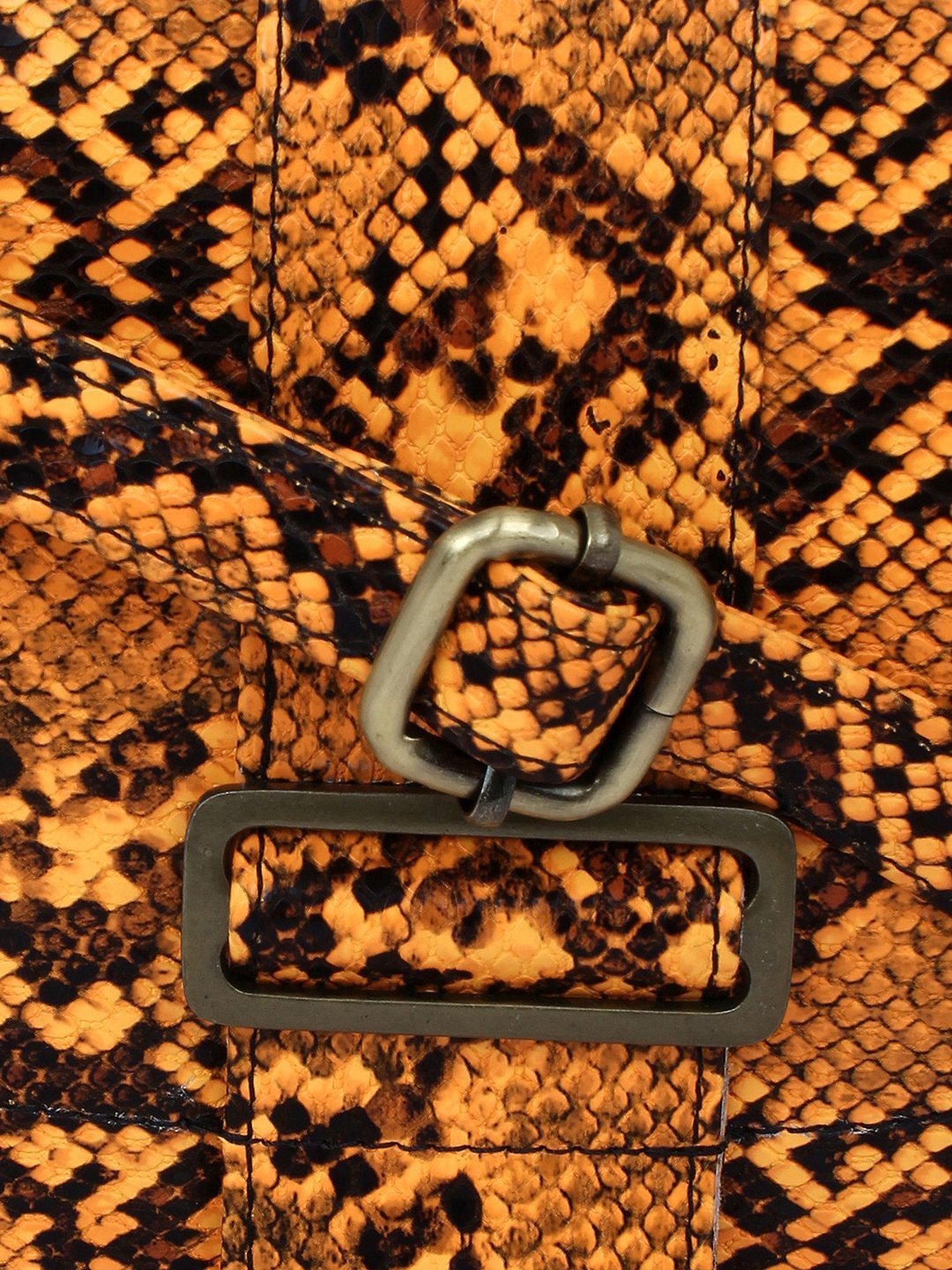 Spice Art Orange & Black Textured Waist Pouch