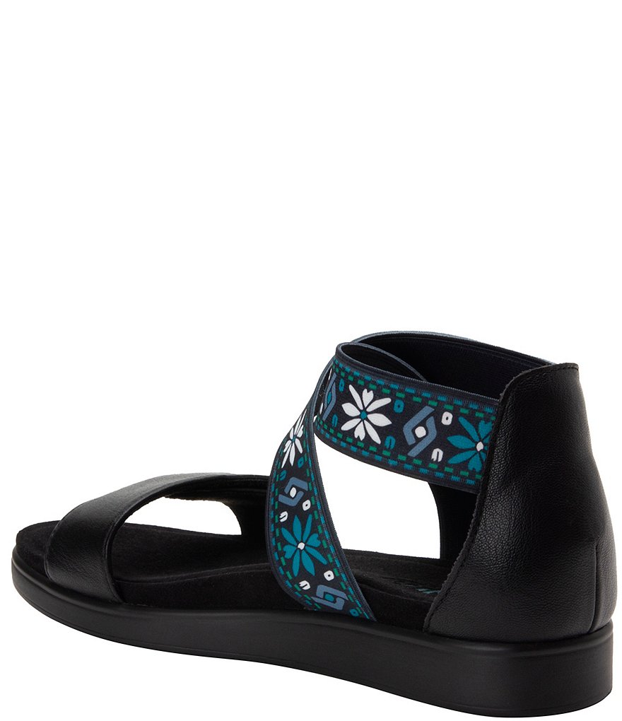 Alegria Lucia Floral Print Ankle Strap Flat Sandals