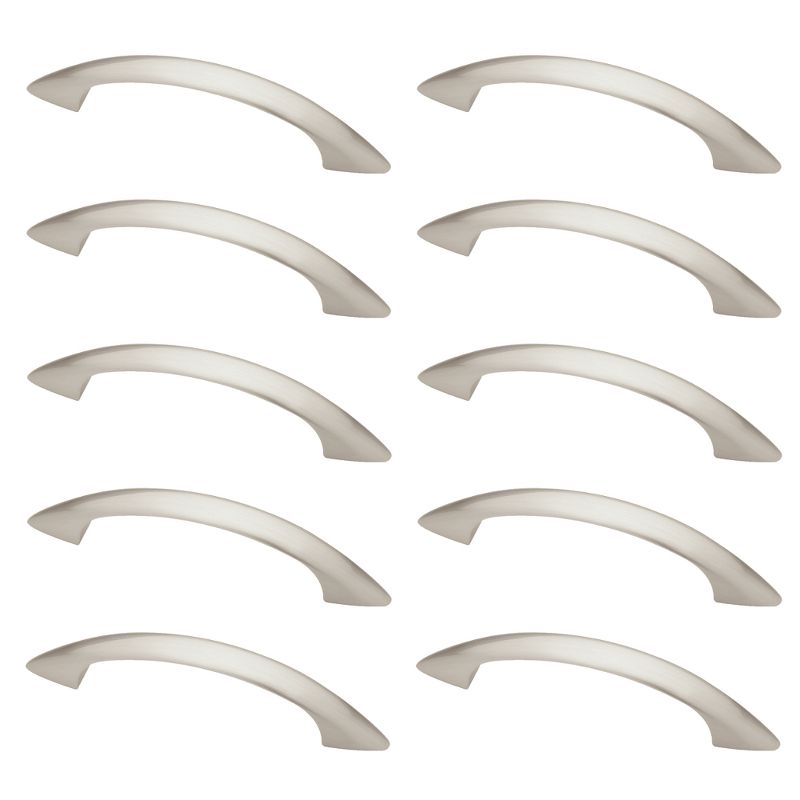 Franklin Brass 10pk 3" 76mm Modern Curve Pull Nickel