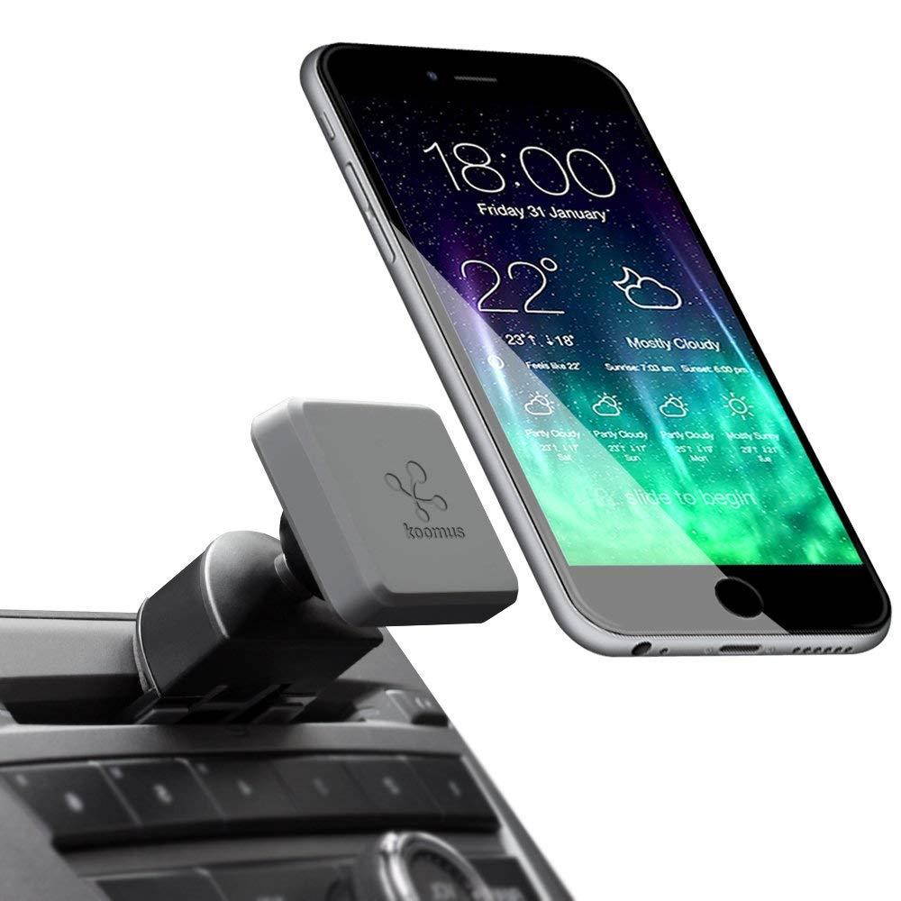 Koomus Pro CD-M Universal CD Slot Magnetic Cradle-less Smartphone Car Mount Holder for all iPhone and Android Devices