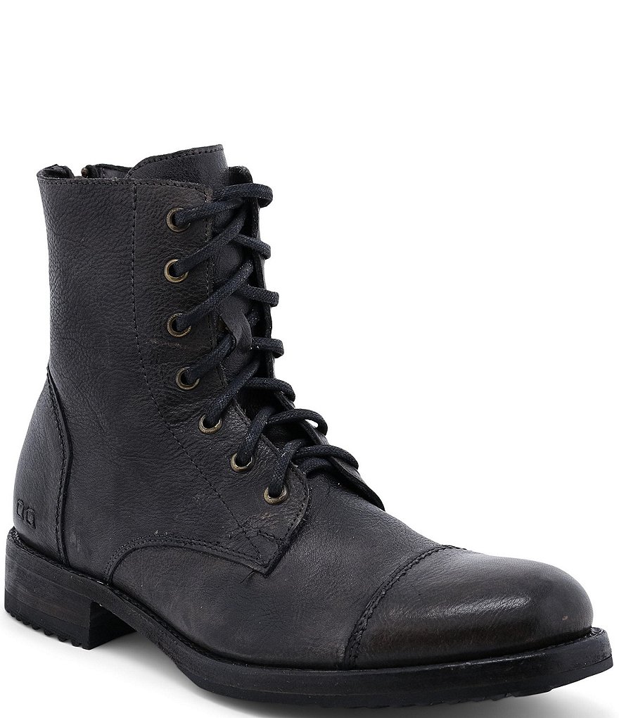 Bed Stu Men's Protege Distressed Leather Cap Toe Combat Boots