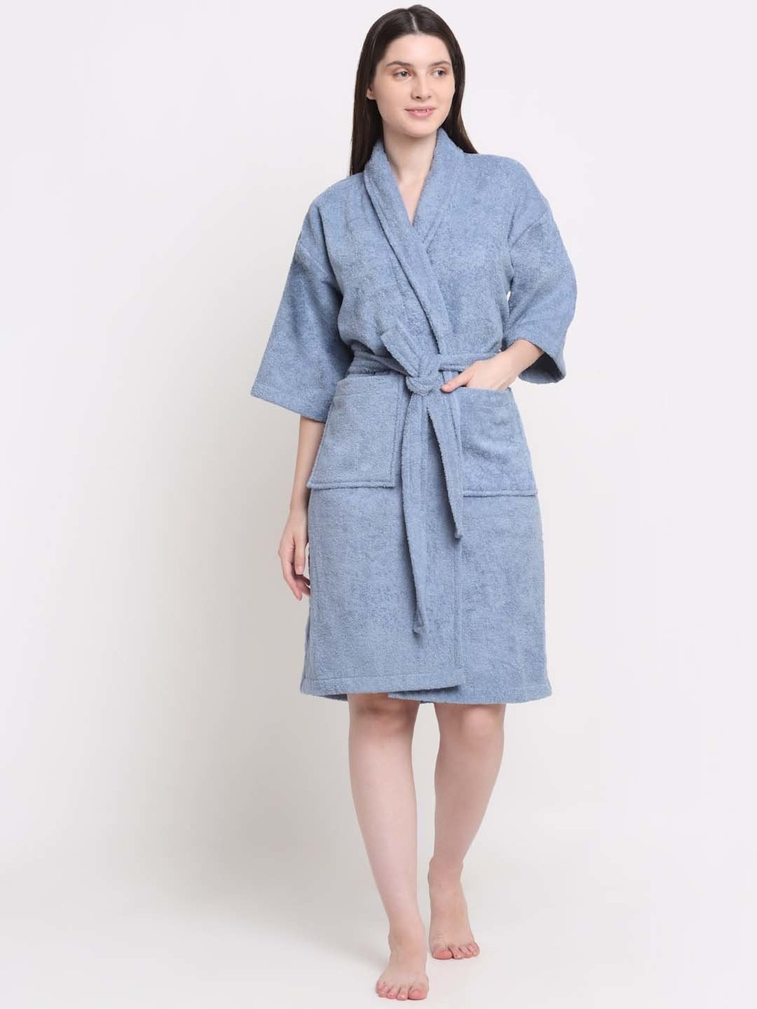 Trident Comfort Living Grey Cotton 380 GSM Bathrobe