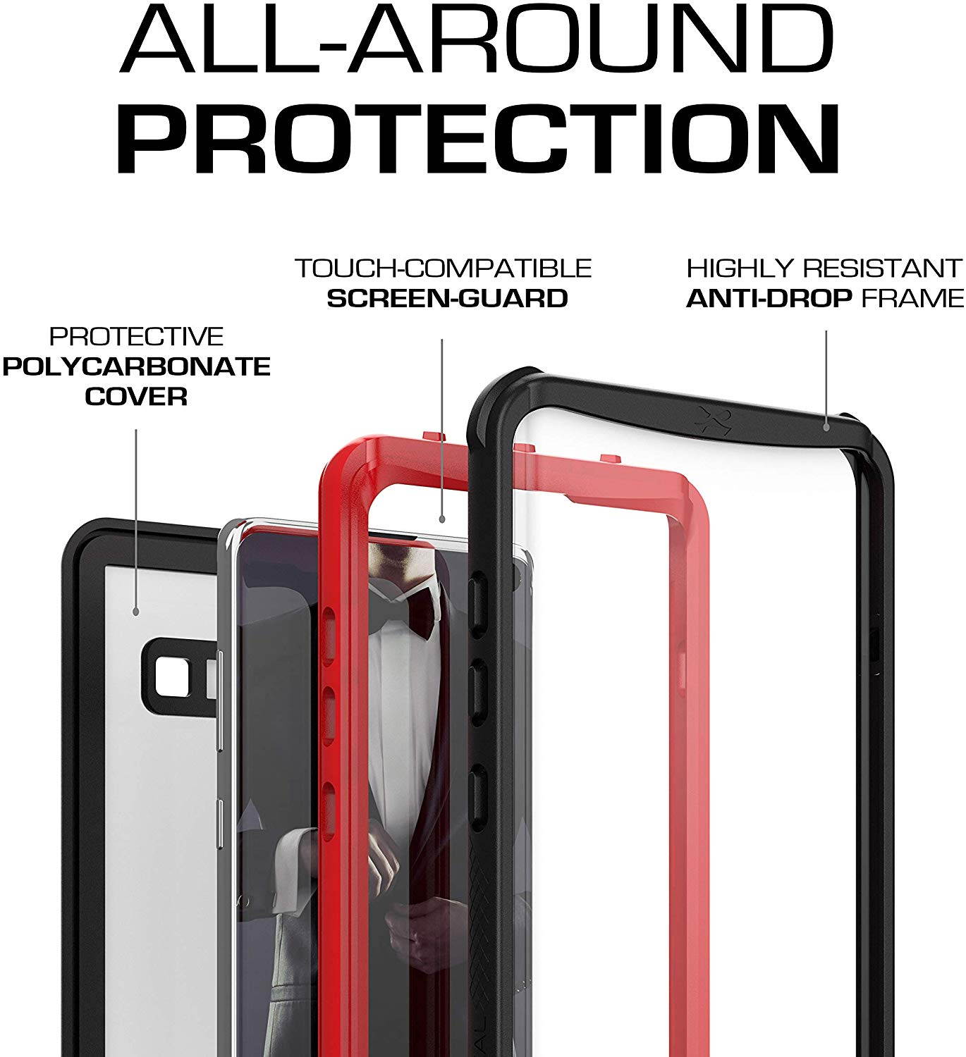 Ghostek Nautical Galaxy S10e Waterproof Case with Screen Protector Super Heavy Duty Protection Rugged Shockproof Full Body Underwater Watertight Seal Cover for 2019 Galaxy S10e (5.8 Inch) - (Black)
