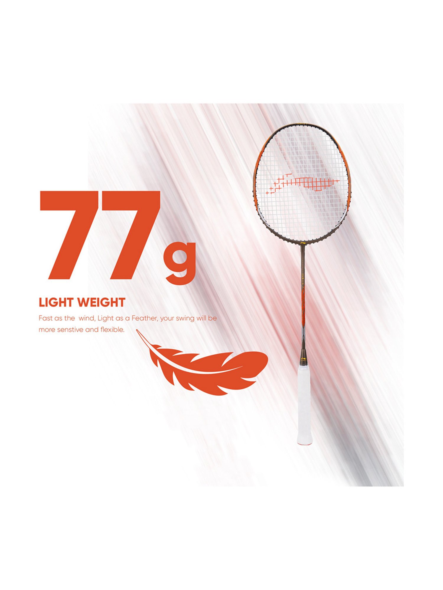 Li-Ning G-Force Superlite Ignite 7 Badminton Racket (Orange) Size - Medium