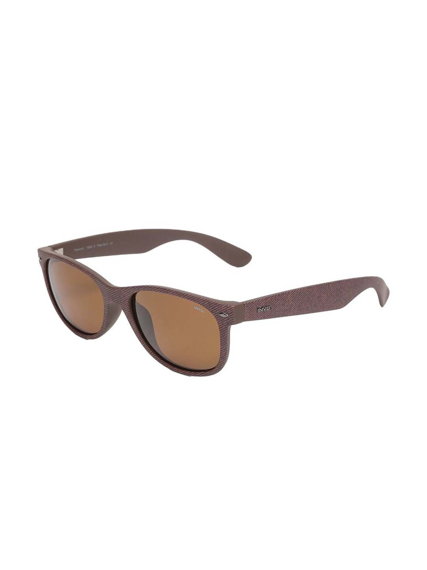 INVU Brown Square UV Protection Sunglasses for Men