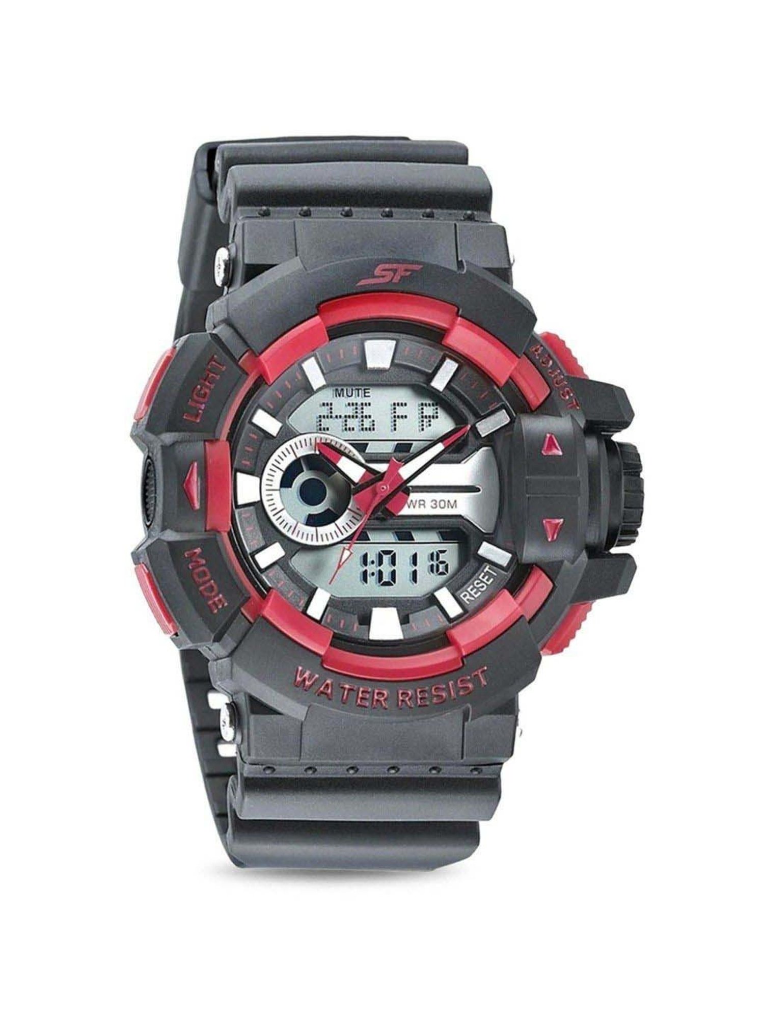 Sonata SF Hustler NS77118PP02W Analog-Digital Watch for Men