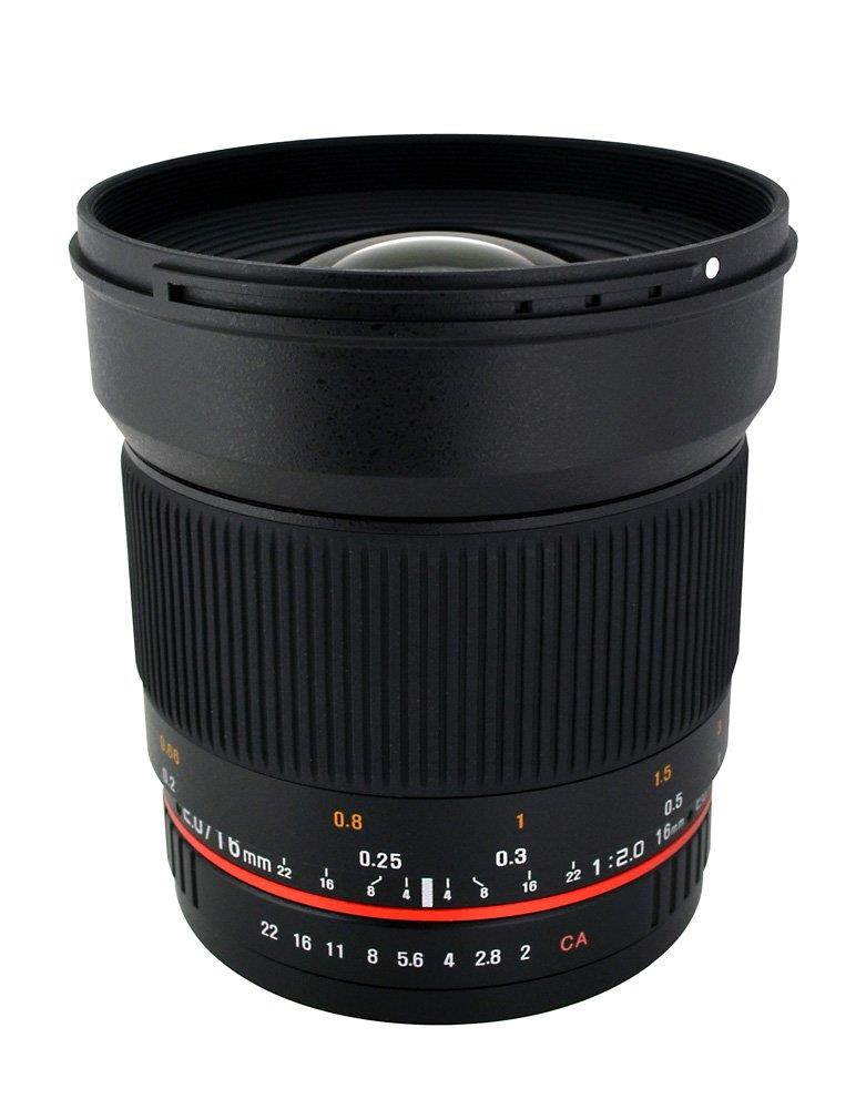 Rokinon 16mm F/2.0 ED AS UMC CS Lens for Sony E (NEX) Mount Cameras #16M-E