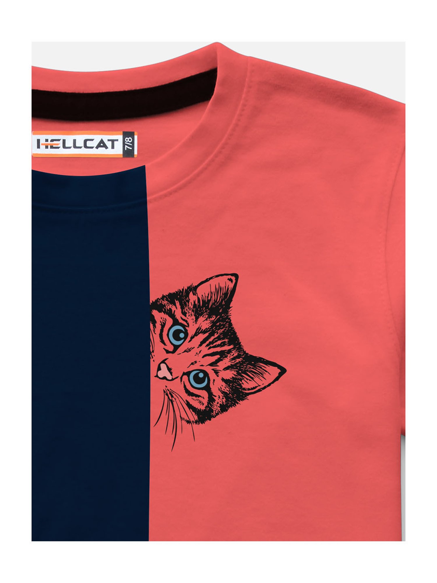 HELLCAT Navy & Beige Printed T-Shirt (Pack Of 2)