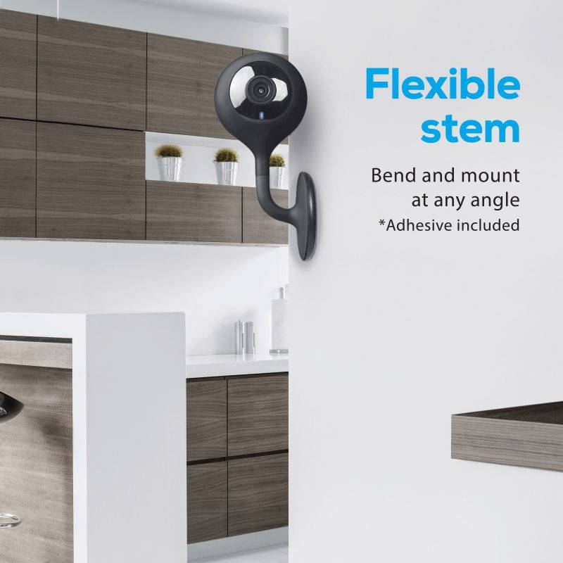 Geeni LOOK 1080p HD Smart Indoor Surveillance Camera for Home Security &ndash; No Hub Works with Amazon Alexa, Google Assistant & Microsoft Cortana, Requires 2.4 GHz Wi-Fi, 1 Pack, Black