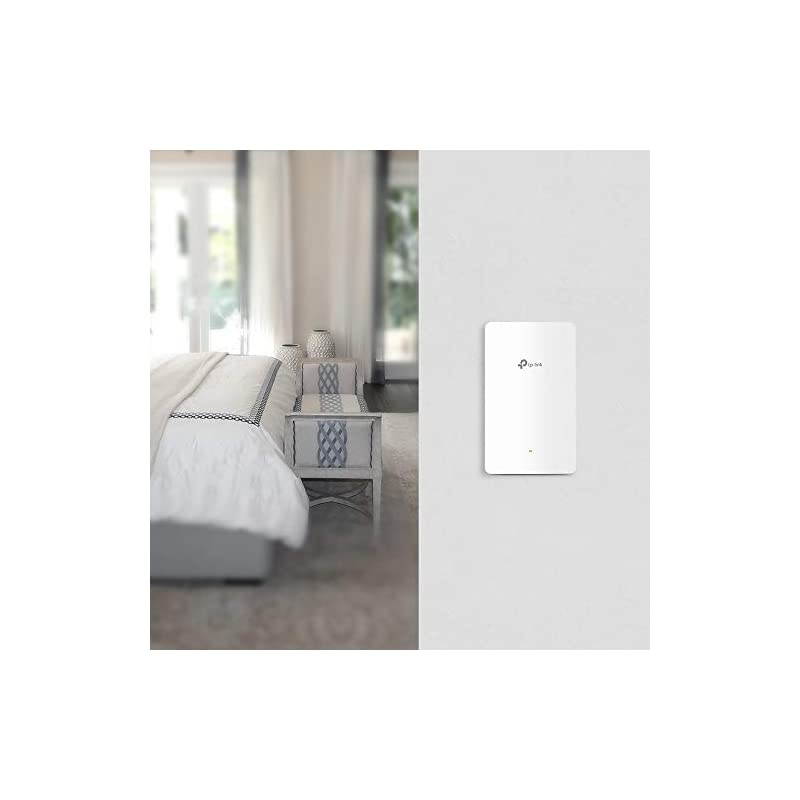 Omada EAP225-Wall | AC1200 in-Wall Wireless Access Point | 3&times;10/100Mbps Ports | MU-MIMO &Beamforming | PoE Powered | Easy Installation | SDN Integrated | Cloud Access & Omada App, White