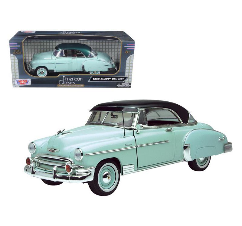 1950 Chevrolet Bel Air Green 1/18 Diecast Model Car by Motormax