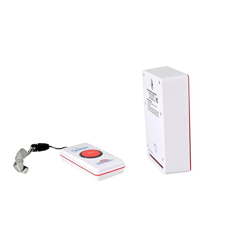 SWCB1 Wireless Remote Nurse Alert System 4 Patient Call Buttons and 1 Caregiver Pager 500+ Ft Range 4 Transmitter Set