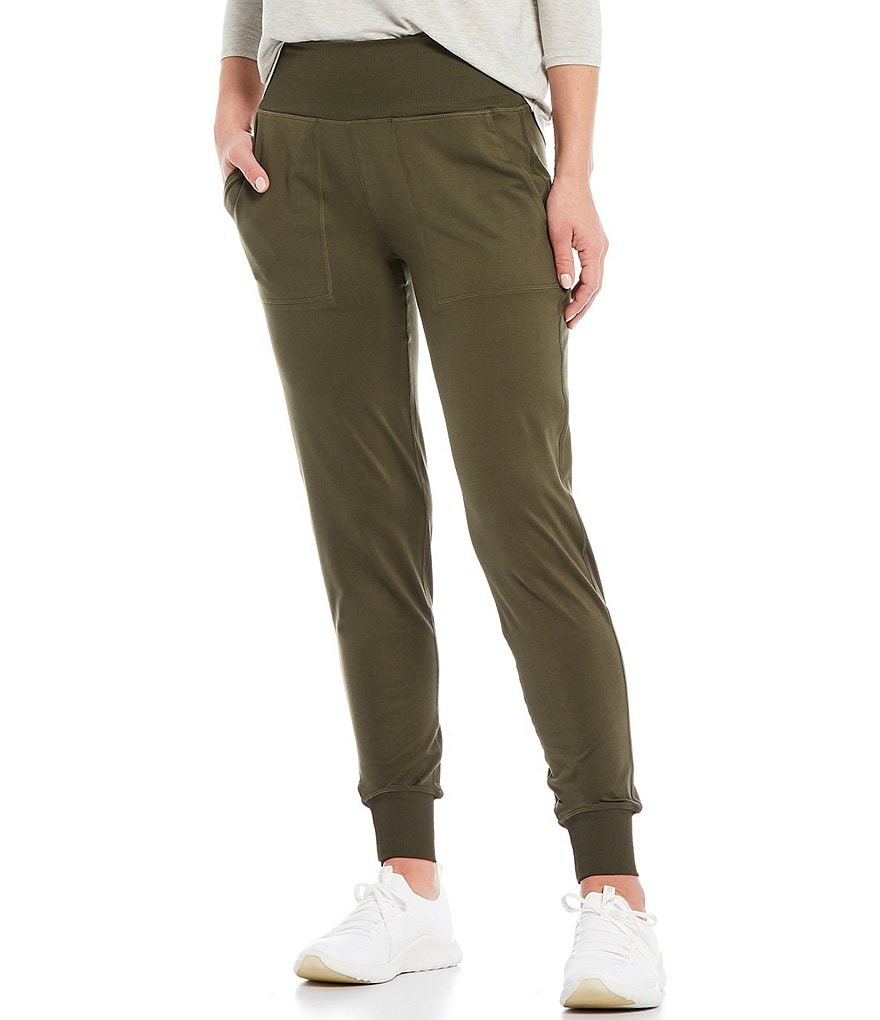 Kinesis High Rise Slim Sueded Jersey Joggers