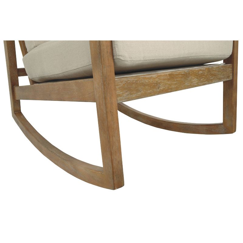 Wooden Rocking Chair Brown - Benzara
