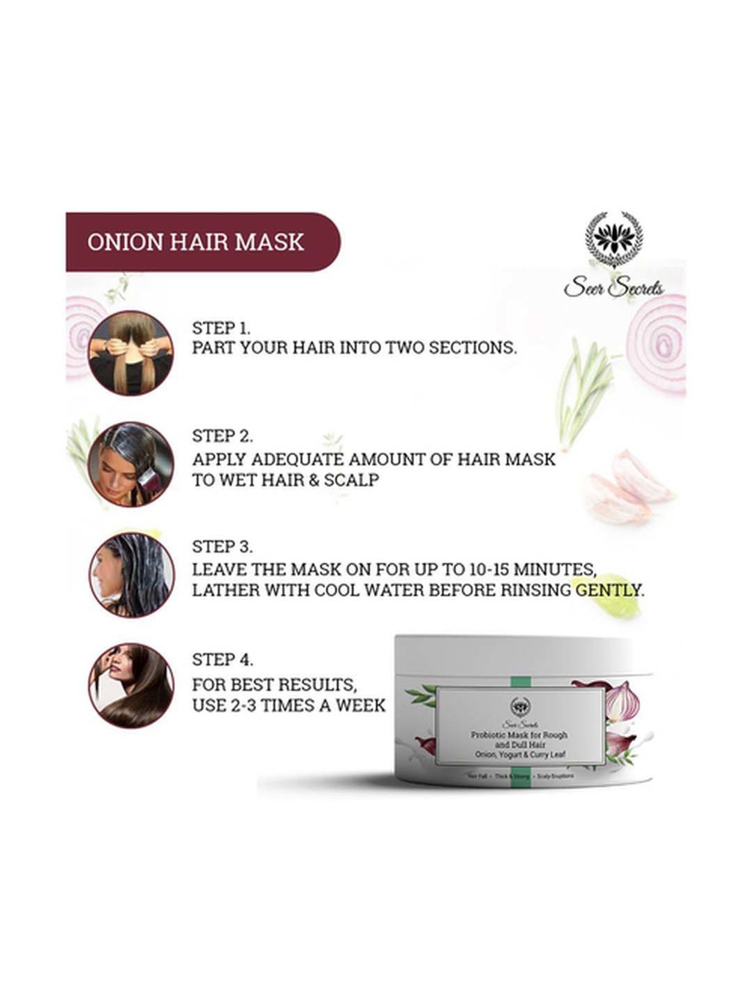 Seer Secrets Probiotic Mask for Rough & Dull Hair - 200 gm