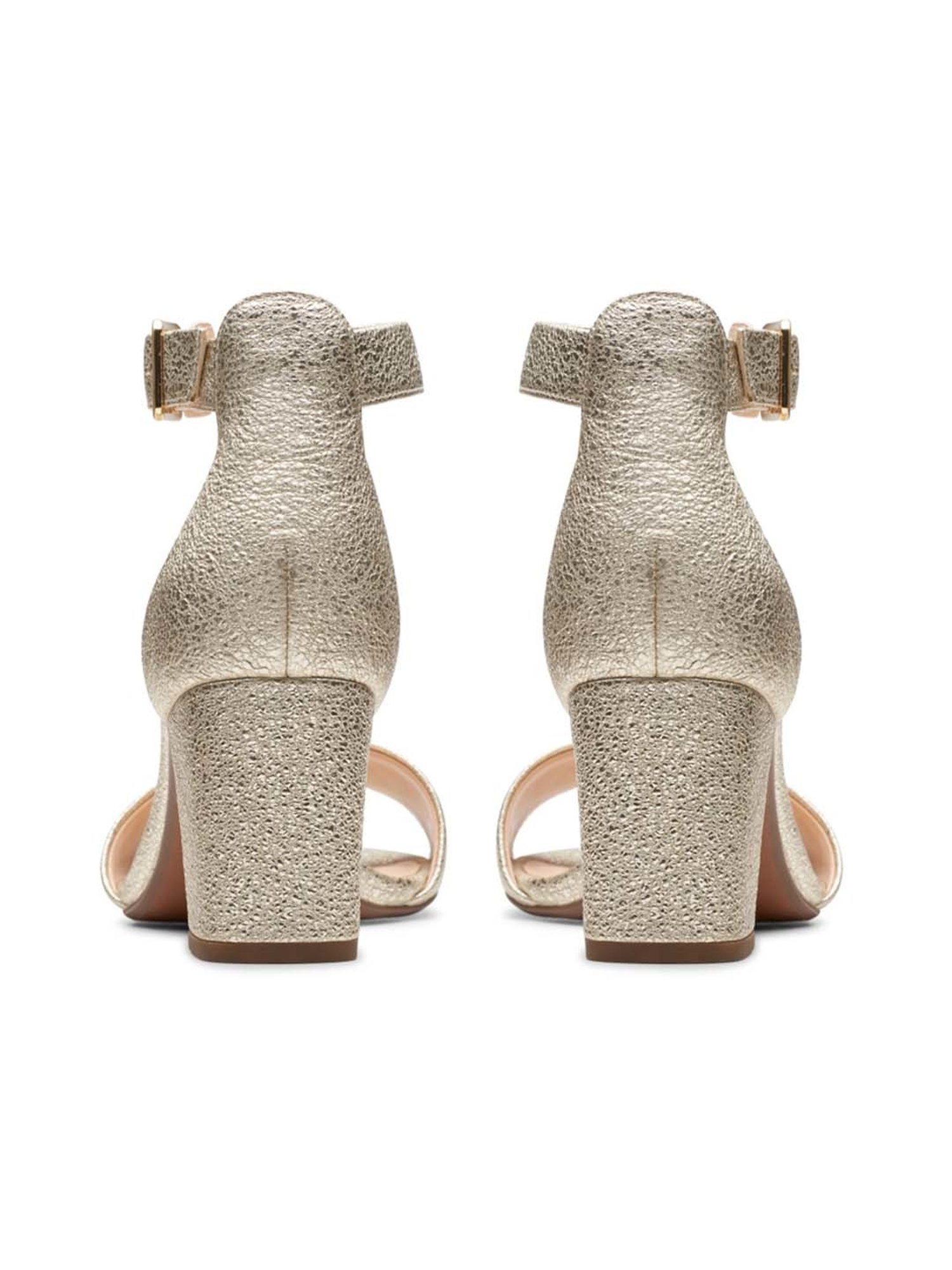 Clarks Women's Deva Mae Champagne Ankle Strap Sandals