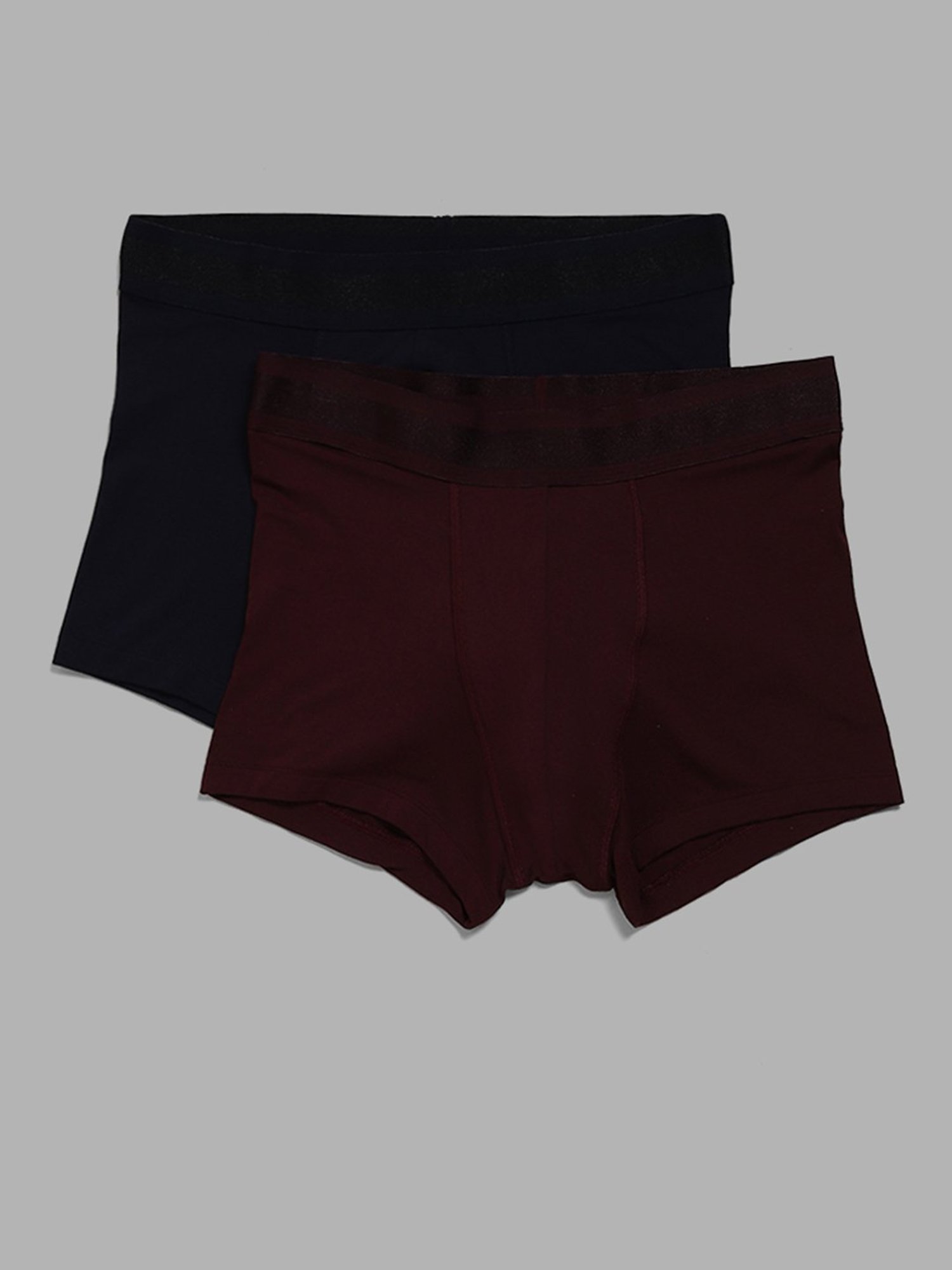 WES Lounge by Westside Navy & Maroon Trunks - Pack of 2