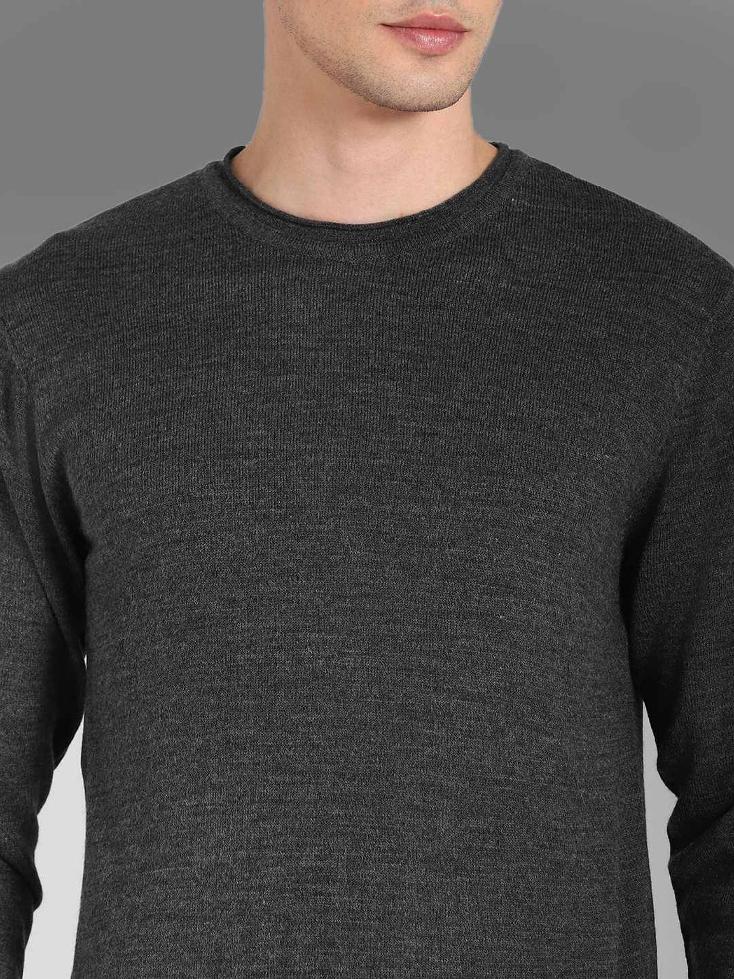 High Star Grey Regular Fit Sweater