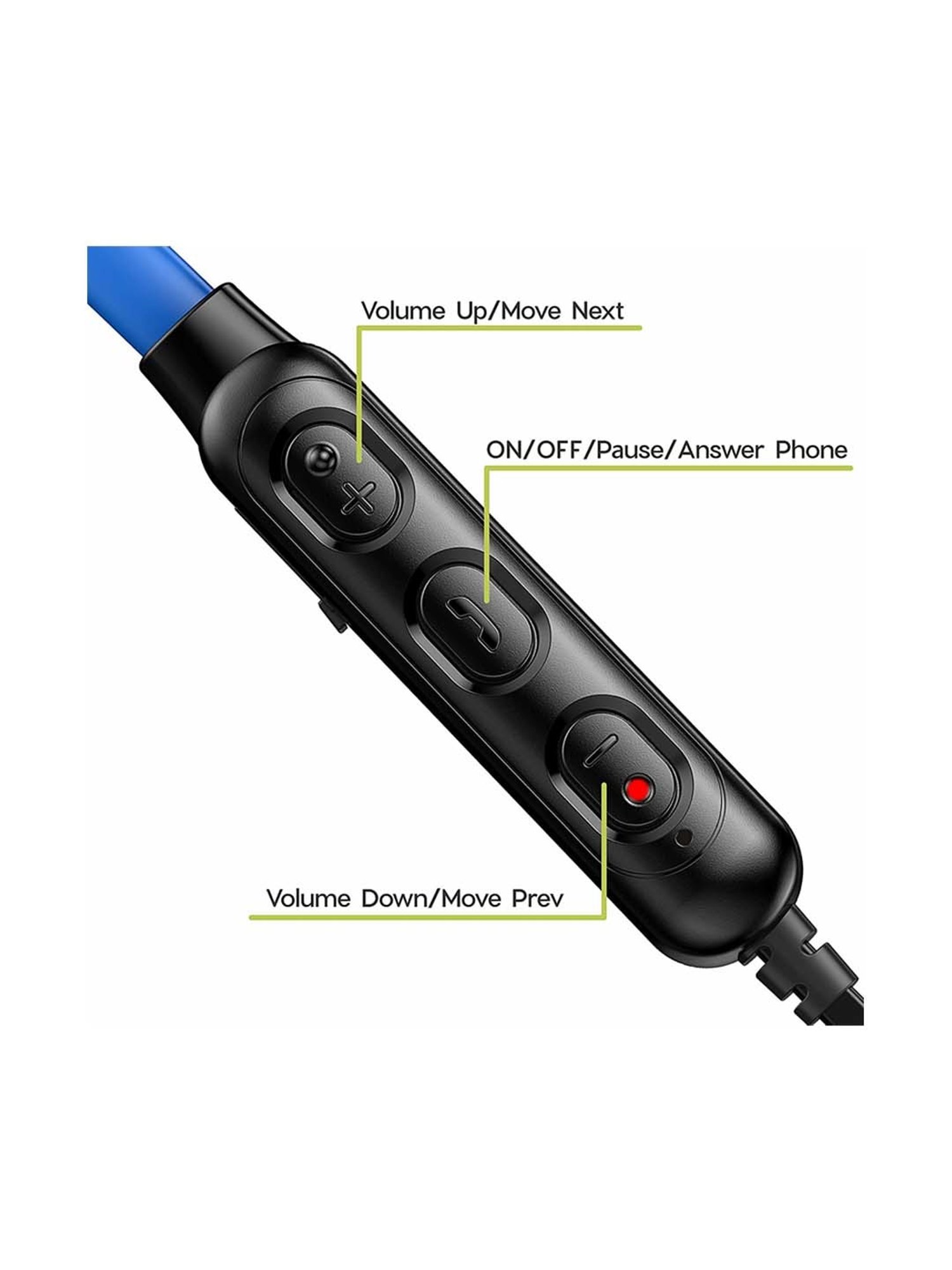 Maxx NX7 Wireless Neckband with Mic (Black/Blue)