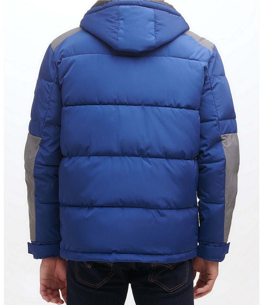 Kenneth Cole New York Long-Sleeve Mixed-Media Hooded Puffer Jacket