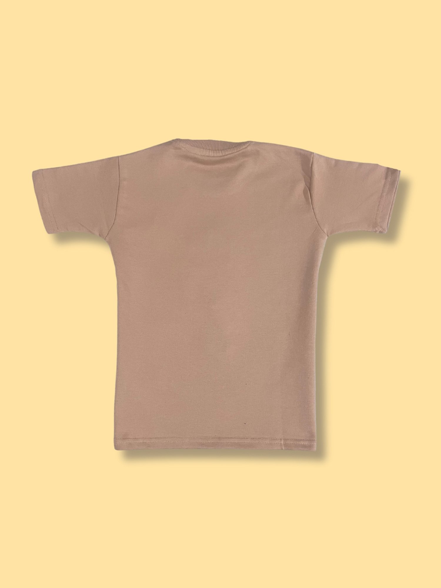 Tippy Top Kids Beige Self Design T-Shirt
