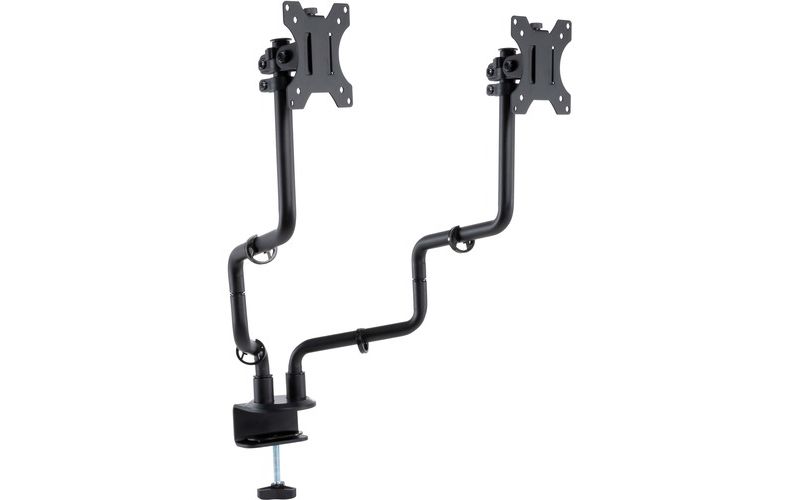 Allsop Mounting Arm for Monitor - Black - 2 Display(s) Supported32" Screen Support - 30.80 lb Load Capacity