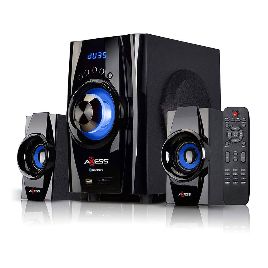 Axess MSBT3901BL 2.1 Channel Mini Home Theater Speaker System - Blue