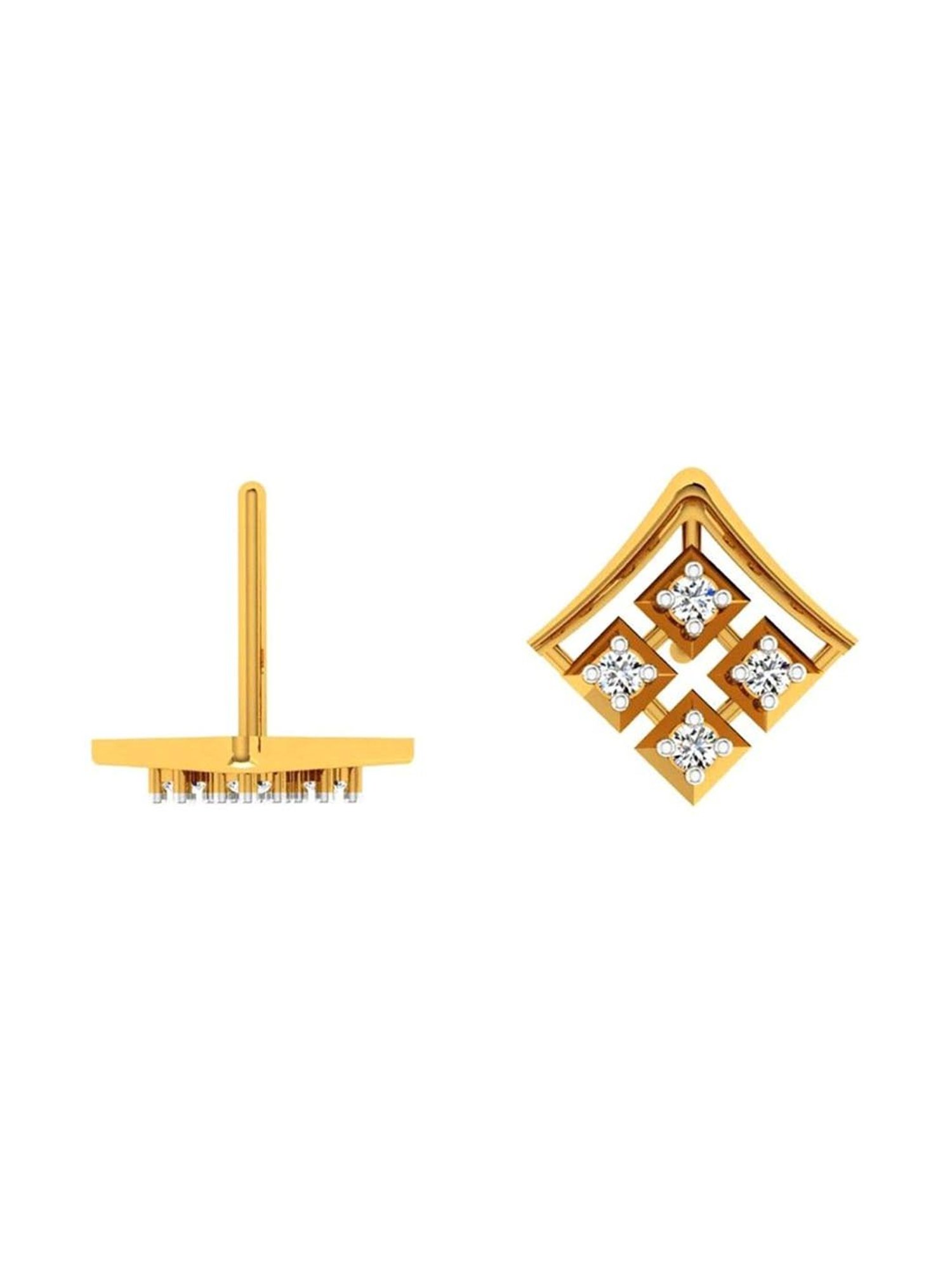 P.C. Chandra Jewellers 14 kt Gold Earrings