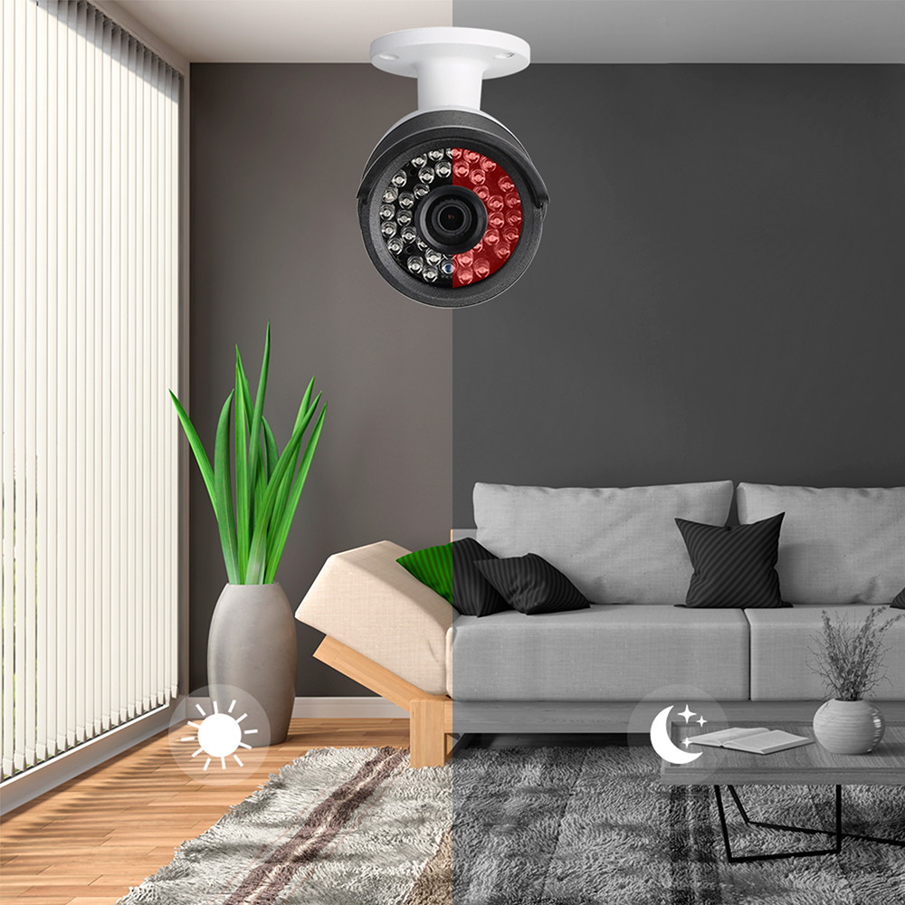 Loocam 1080p HD Surveillance Security Camera System 8CH DVR with 2TB Hard Drive 6 x 2.0MP 1920TVL IP67 Weatherproof Outdoor Indoor Automatic 150ft Predator Night Vision and Motion Detection  (88029T )