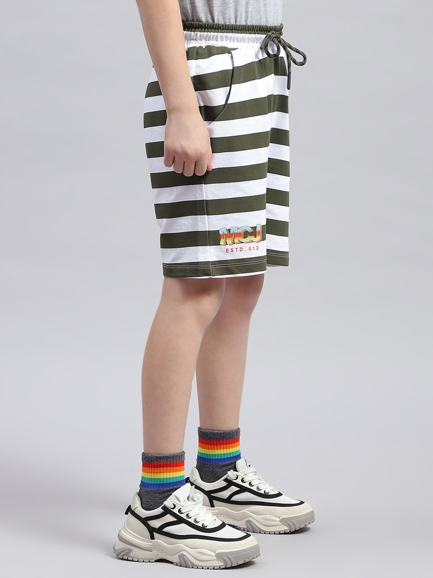Gini & Jony Kids Brown Solid Bermudas
