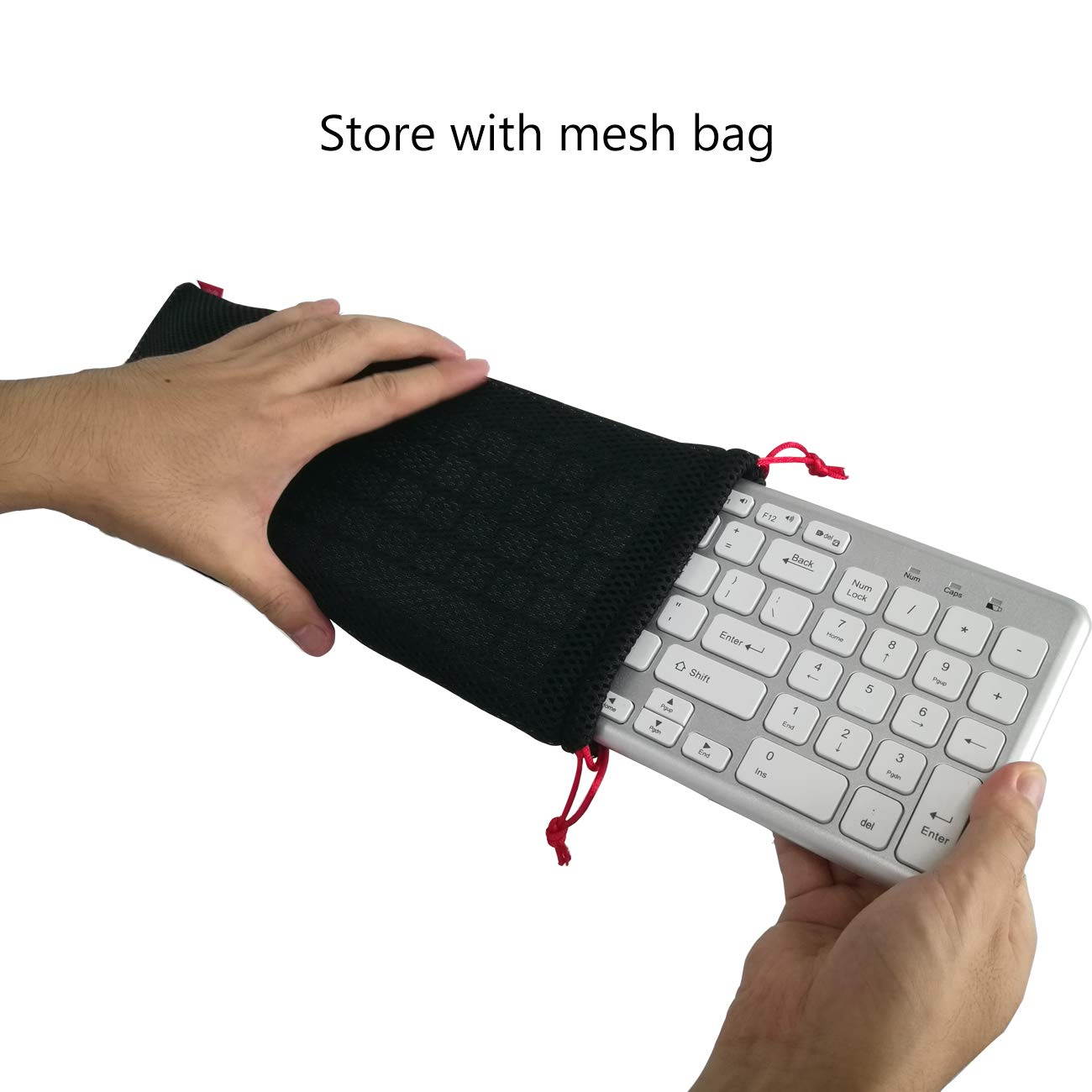 Bluetooth Keyboard for mac,Full Size switchable Multi-Device Keyboard, Wireless Keyboard for mac with Numeric keypad,Keyboard Wireless for Mac,Windows,iOS,Android and The Other moblie Device.(White)