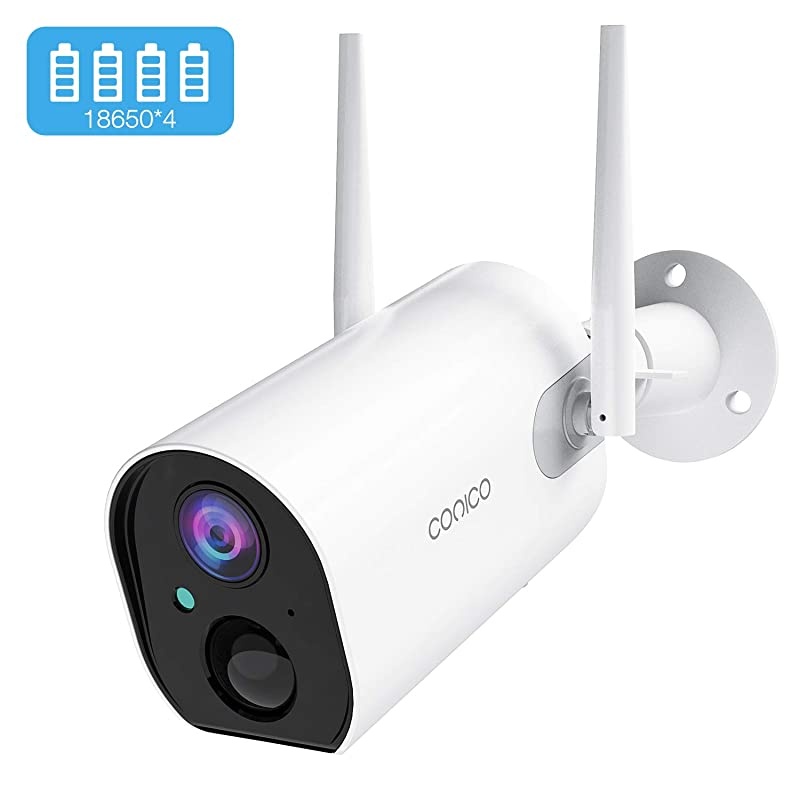 Outdoor Security Camera Wireless Rechargeable Battery Powered Camera 10400mAh 1080P WiFi Surveillance Camera for Home with Night Vision Two Way Audio PIR Motion Detection IP65 Waterproof