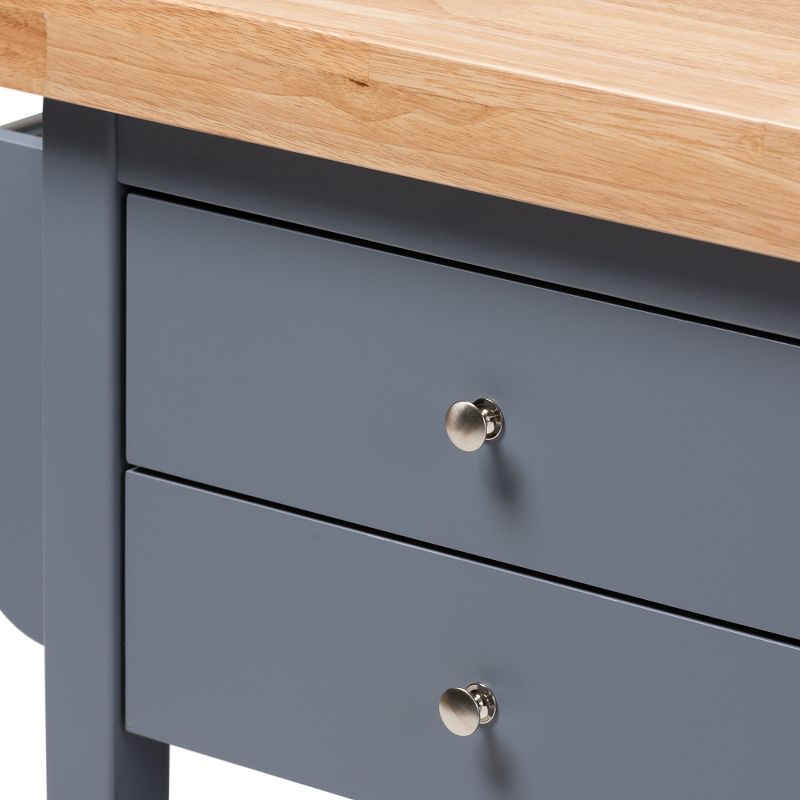 Origami Wood Top Steel Kitchen Organizer 3 Mesh Basket Sliding Drawer (2 Pack)