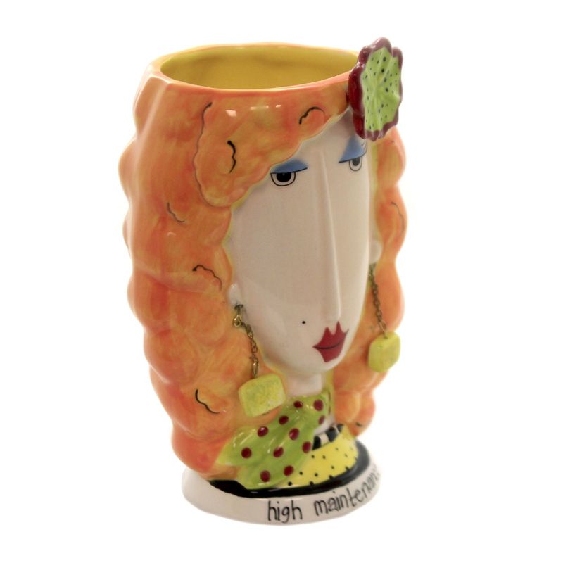 Tabletop 6.0" High Maintenance Lady Vase Makeup Cosmetic Hold Brushes Cosmos Gifts Corp.  -  Decorative Vases