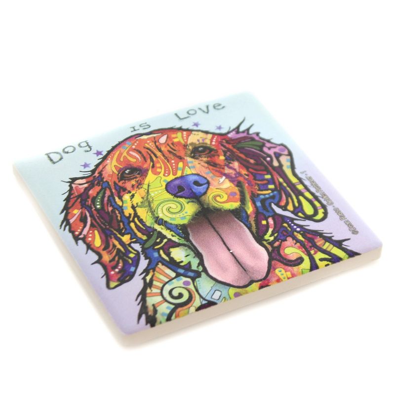 Animal 4.0" Golden Retriever 1 Stone Coaster Easel Sjt Enterprises  -  Coasters