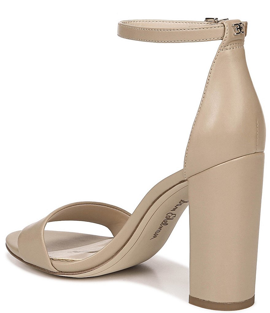 Sam Edelman Yaro Leather Ankle Strap Block Heel Dress Sandals