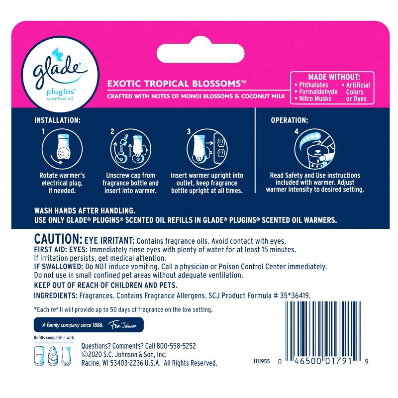 Glade Exotic Tropical Blossom PlugIns Refill - 5ct