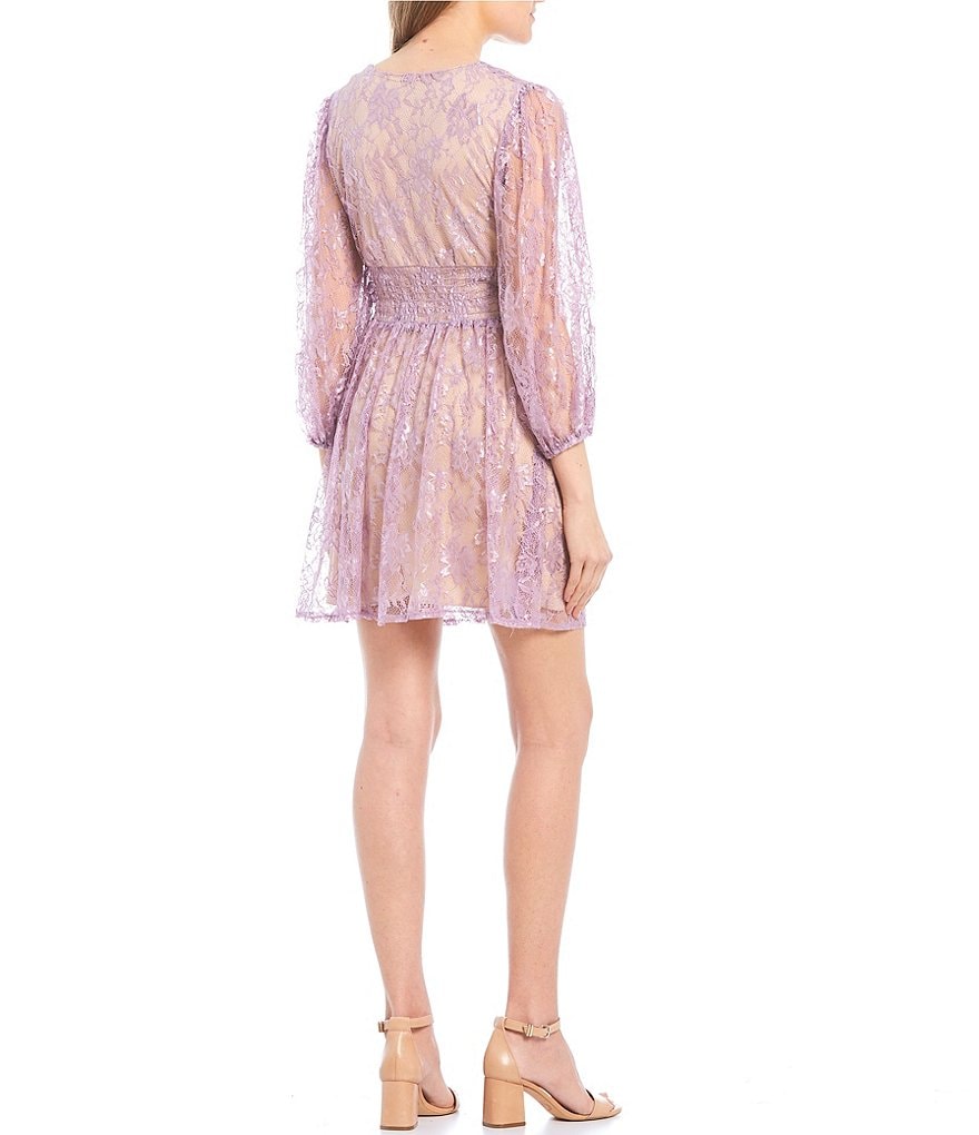 B. Darlin Sleeveless Lurex Striped Tiered Trapeze Dress