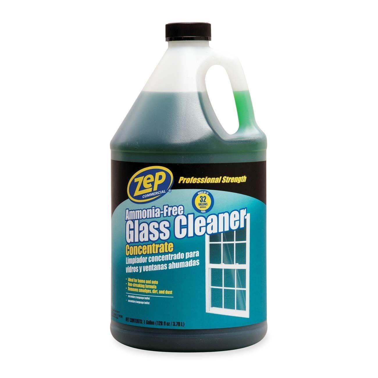 Zep Commercial ZU1052128, Ammonia-Free Glass Cleaner, Agradable Scent, 1 gal Bottle