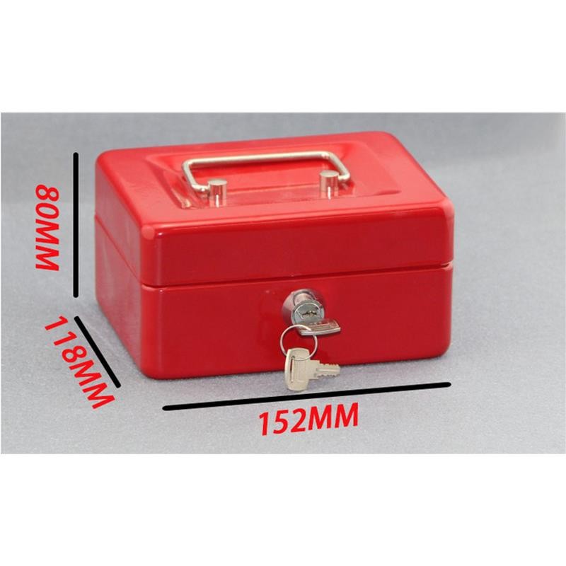 Cash Box with Money Tray Lock Steel for Cashier Money Safe Security