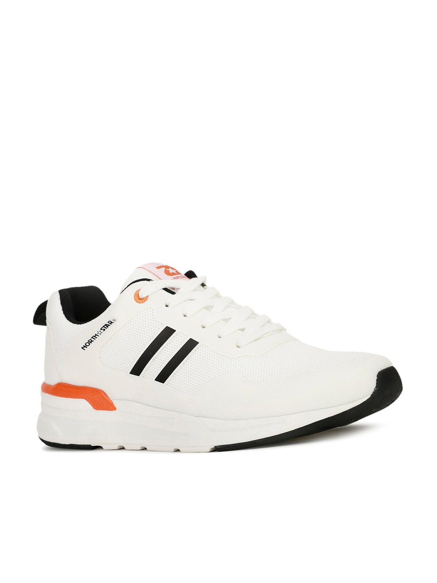 North Star by Bata Men's White Casual Sneakers