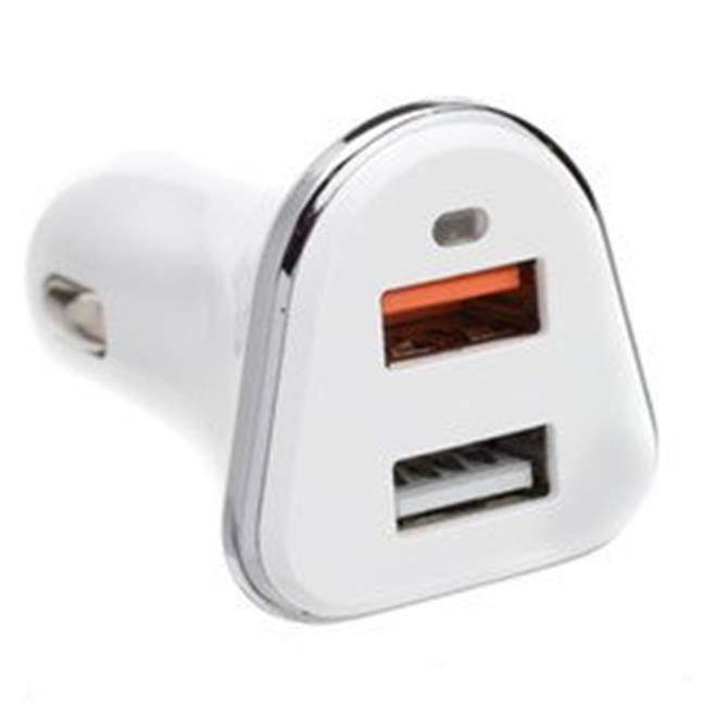 2 Port USB Car Charger, 2 x USB A, 5V 3A, Cigarette Lighter Plug, features Quick Charge v3.0