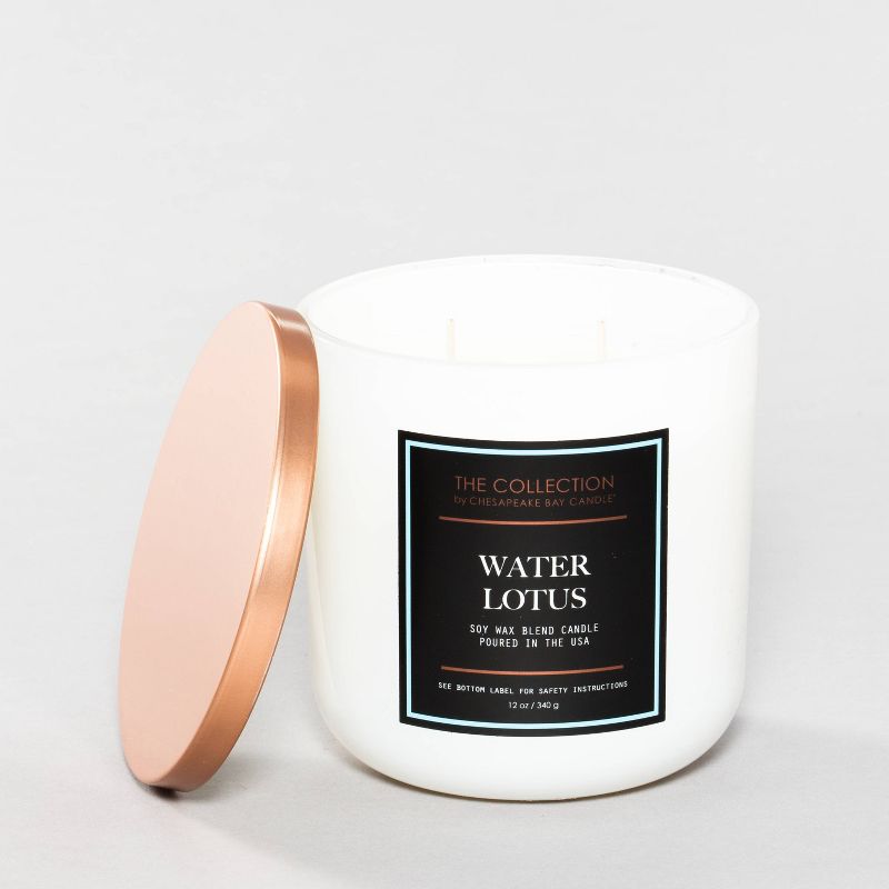 12oz Glass Jar 2-Wick Candle Water Lotus - The Collection By Chesapeake Bay Candle