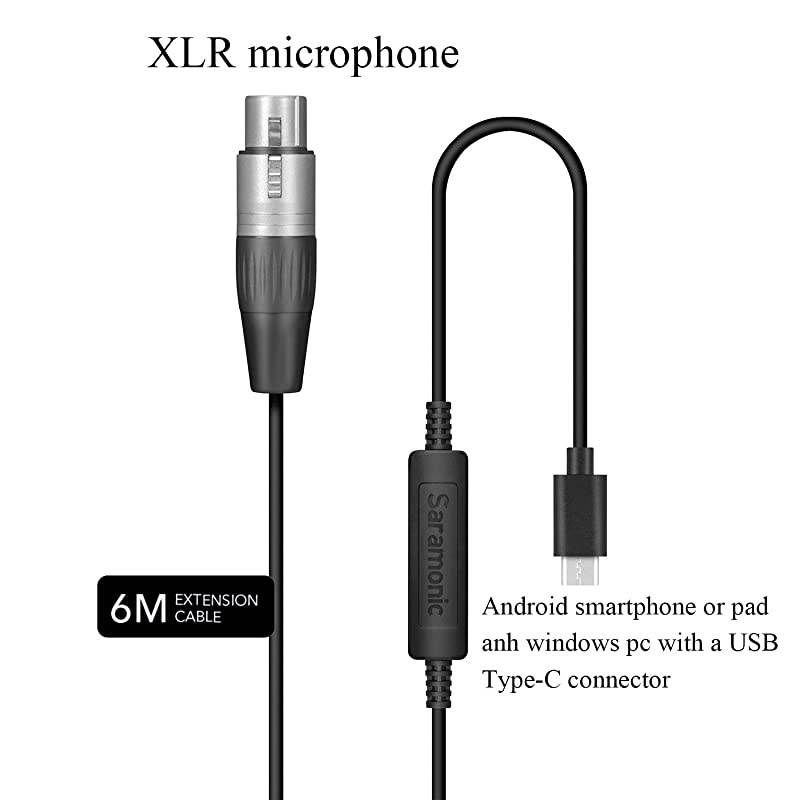 197 Foot6M XLR to TypeC Cable  UTCXLR XLR Female Microphone Connector to USB TypeC Audio Cable Smartphone Adapter Compatible with Huawei Sumsung Xiaomi TypeC Devices Smartphone