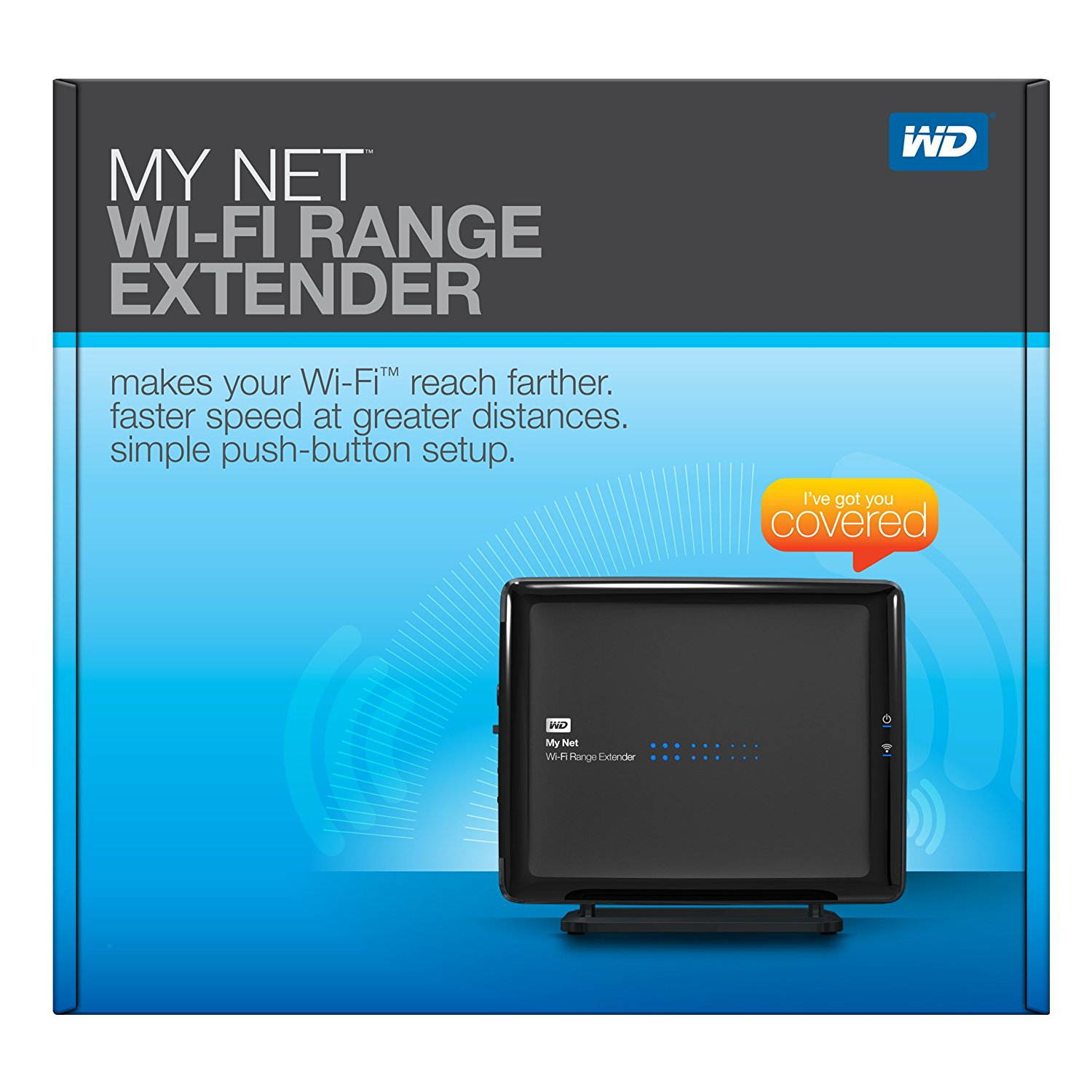 WD My Net Wi-Fi Range Extender - Universal Dual-Band Wireless Network Range Extender-HD Speeds with 3 X 3 Antenna Array