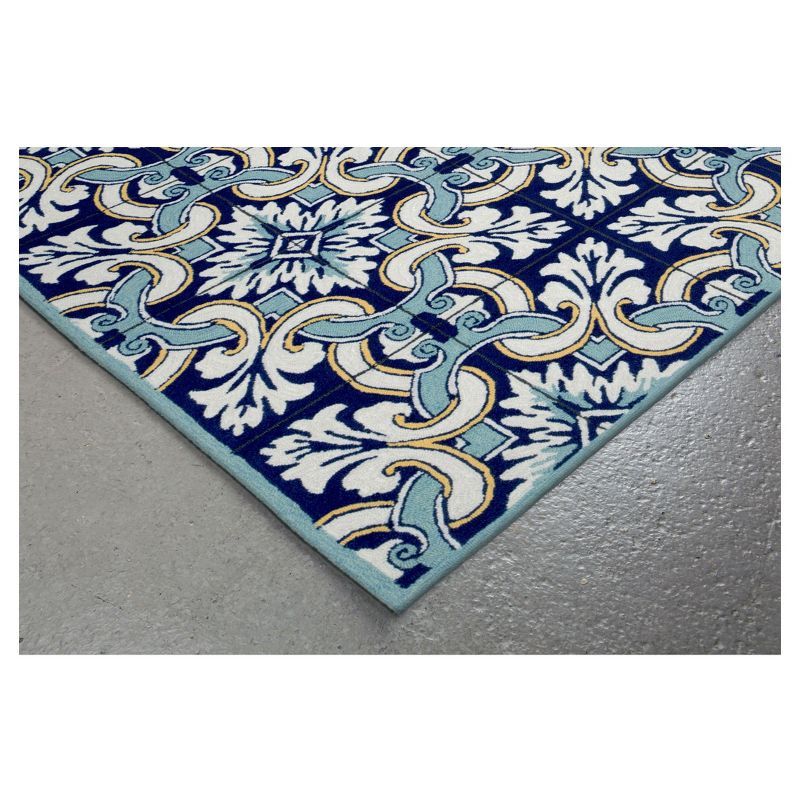 1'8"x2'6" Oval Braided Plaid Accent Rug Multicolored - The Lakeside Collection