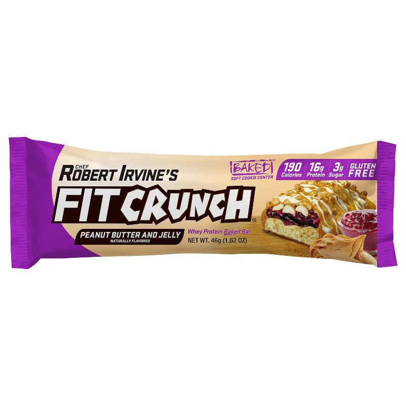 FITCRUNCH Peanut Butter and Jelly Snack Bar - 9ct